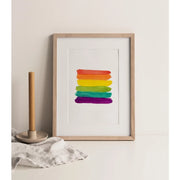 LGBTQ Pride Flag Watercolor Art Print Pride Month Gift by Wild Lark