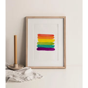 LGBTQ Pride Flag Watercolor Art Print Pride Month Gift