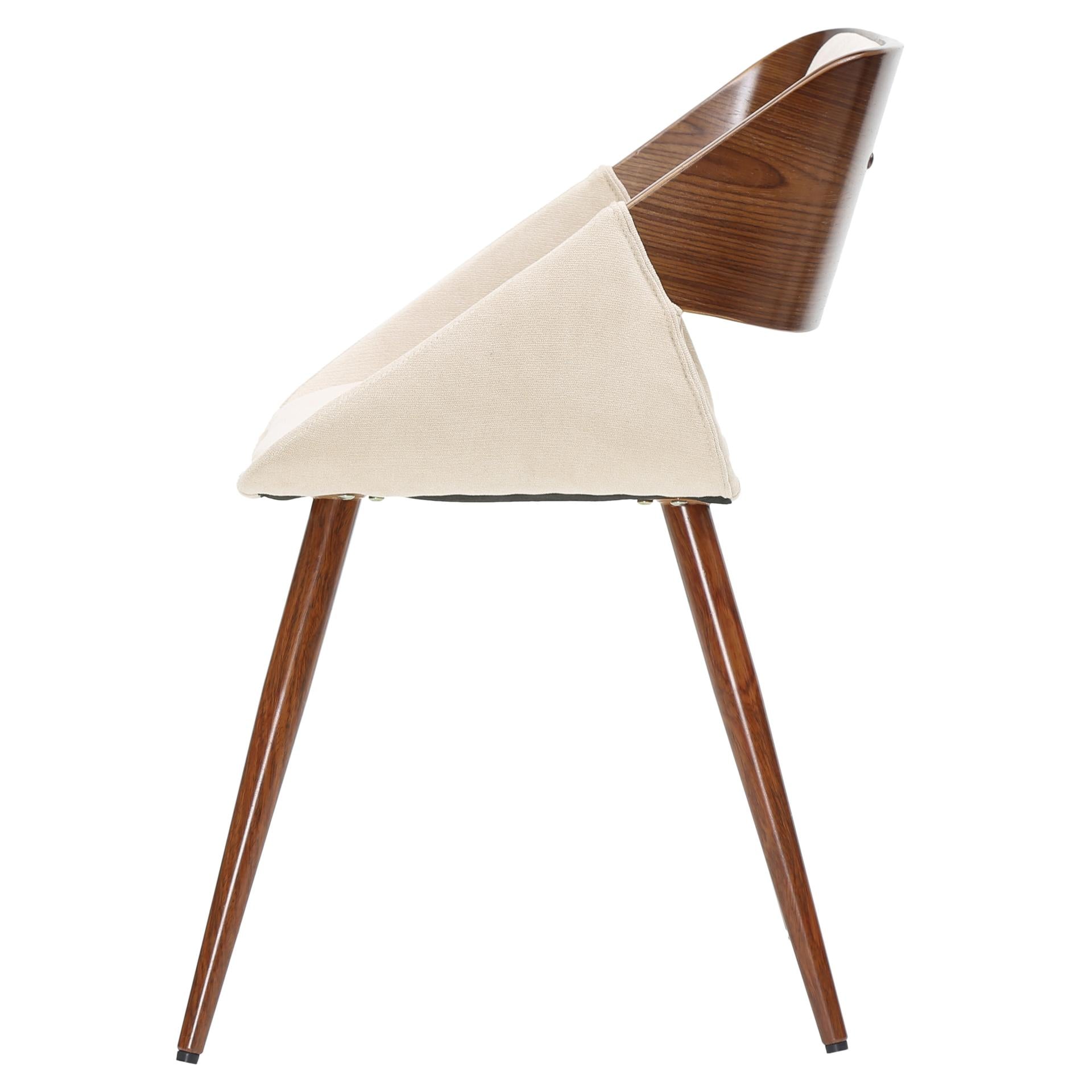 Cyprus KD Fabric Chair Santorini Sand Walnut by Homeportonline