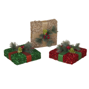 Glittering Holiday Gift Decoration -