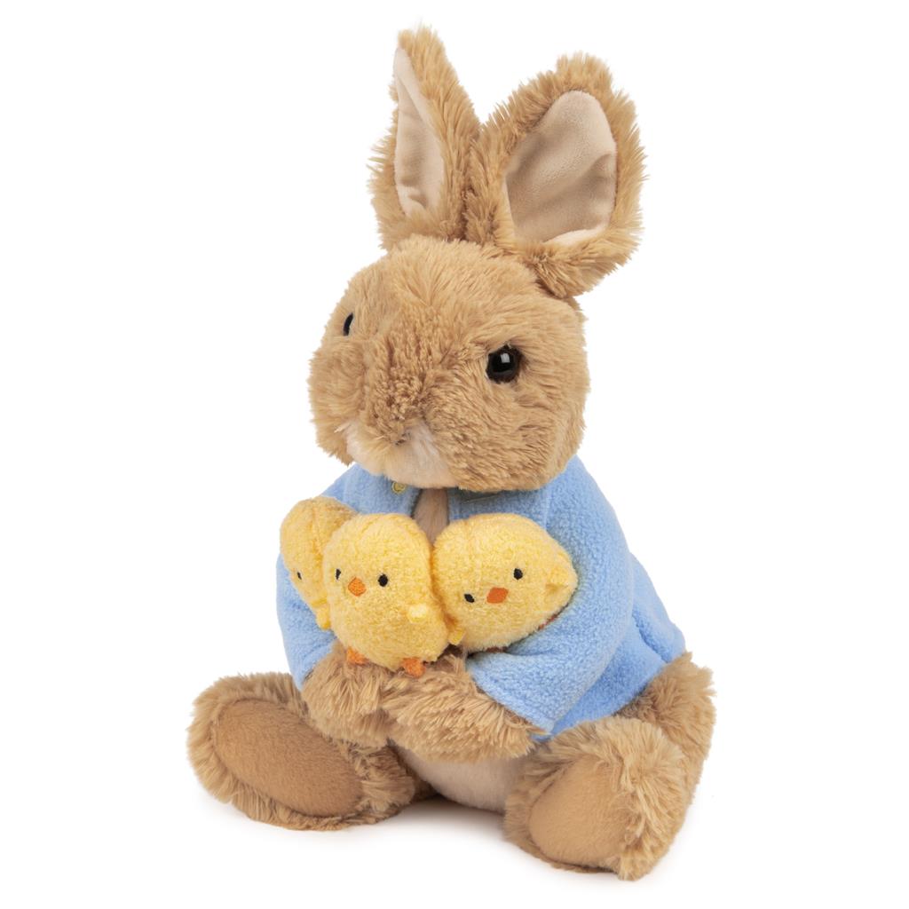 Beatrix Potter Peter Rabbit Holding Chicks 9.5" by Homeportonline