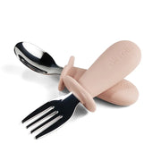 Toddler Learning Fork & Spoon Set - Blush