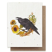 Fall Raven Plantable Herb Seed Card