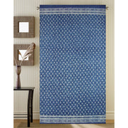 Window Panel Indigo Dabu Floral by Homeportonline