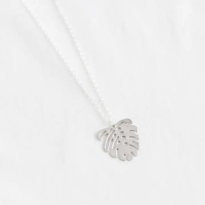Monstera Leaf Necklace Birch Jewellery