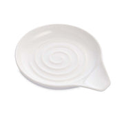Spoon rest - Matte White Ceramic Swirl by Homeportonline