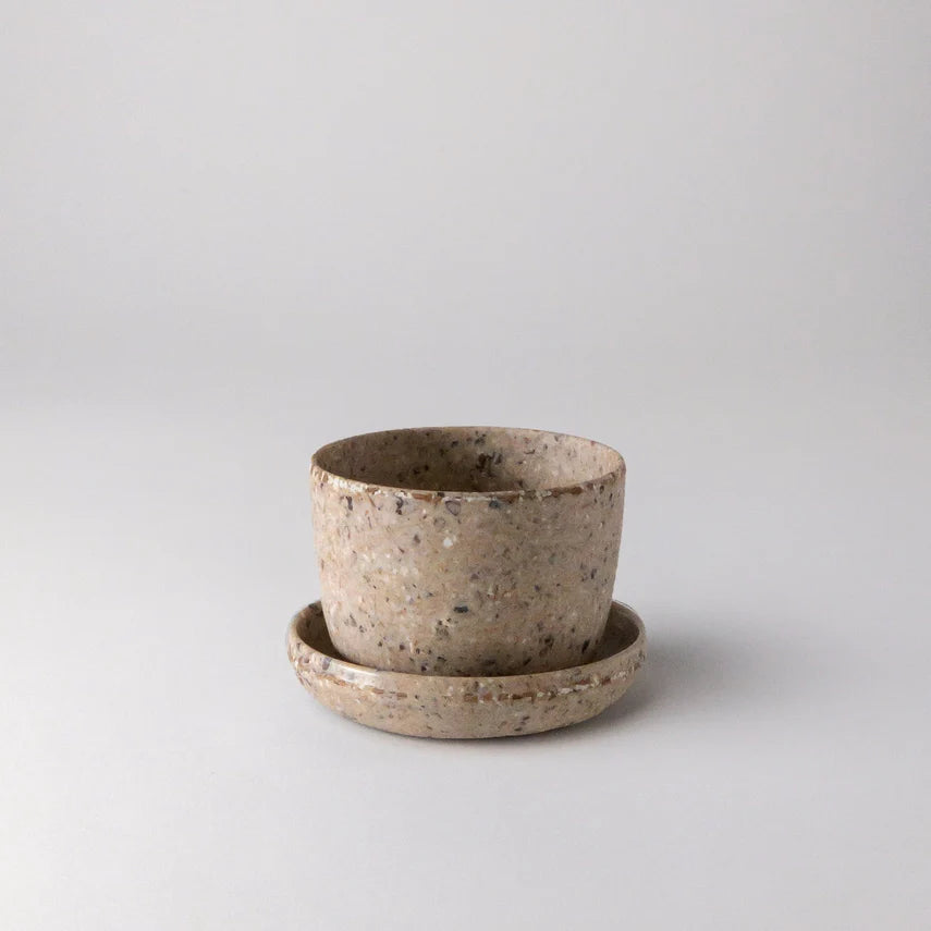 3" Coffee Bean Husk Mini Planter Pot