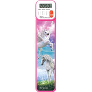 Mark-My-Time 3D Enchanted Horses Digital Bookmark and Reading Timer - Pink
