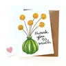 "Thank You So Much"-Billy Button Craspedia Card