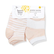 Organic Cotton Blend Toddler Ankle Socks 6 Pack | Ranunculus
