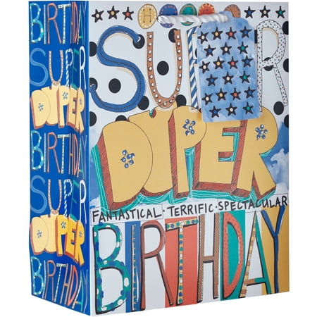 Jillson & Roberts Eco-Friendly Medium Gift Bags, Super Duper (30 Pcs)