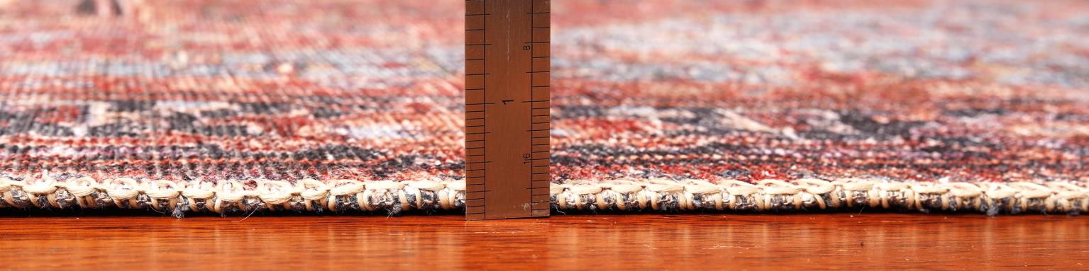 London Anna Red Washable Rug 5' x 7'6" by Homeportonline