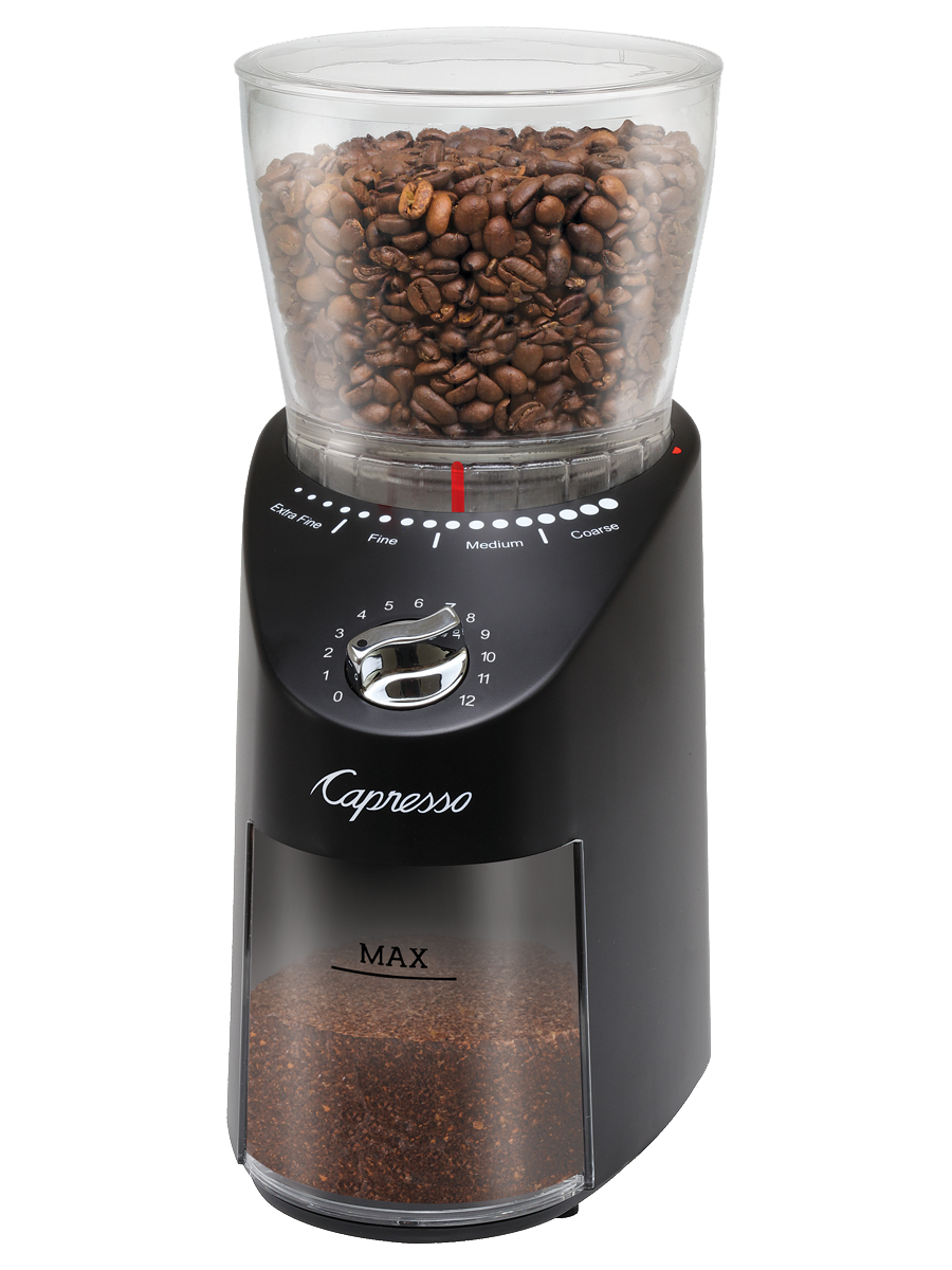 Electric Coffee Grinder - Infinity Conical Burr Grinder Black by Homeportonline