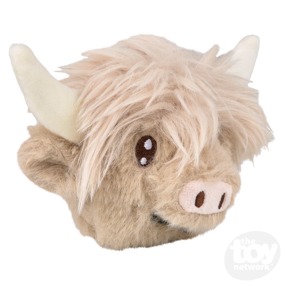 Squeezy Bead Plush Highland Cow 3" by Homeportonline