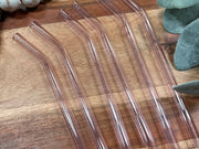 Pink Glass Straws