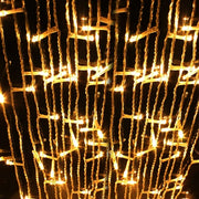 Curtain Lights - 300 LED Clear String Lights 9ft x 9ft Warm White by Homeportonline