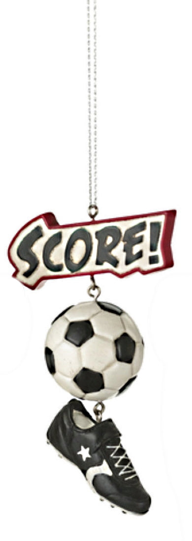 Sport Score Dangle Ornament - Soccer
