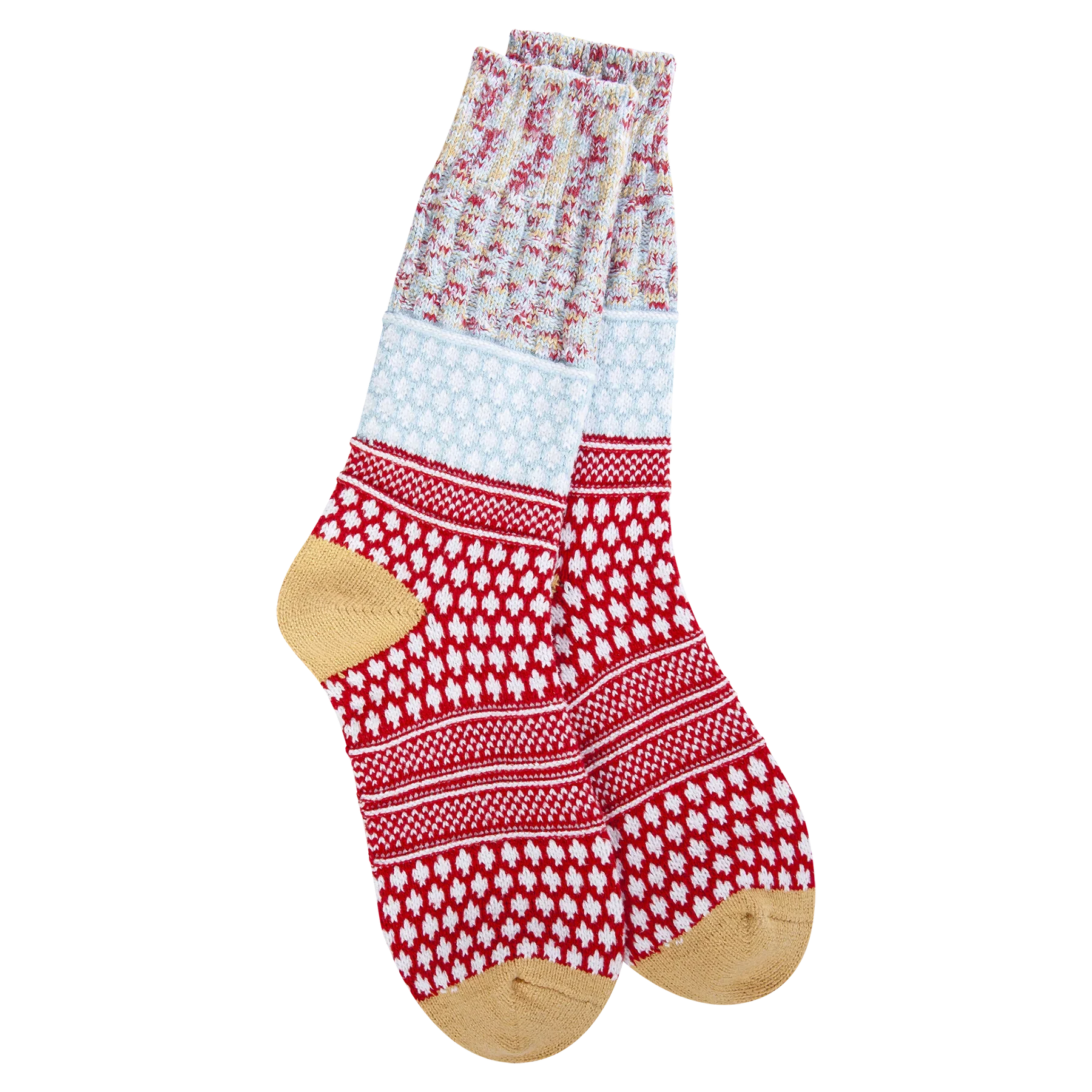 Socks - World's Softest Gallery Textured Crew OS Wonderland Multi by Homeportonline