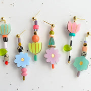 Colorful Acrylic Mix and Match Flower Earrings
