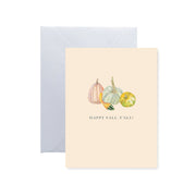 "Happy Fall Y'all!" Pumpkins Card (small)