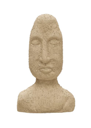 Decor Bust Terracotta Sand Finish Cream 4.75" High by Homeportonline