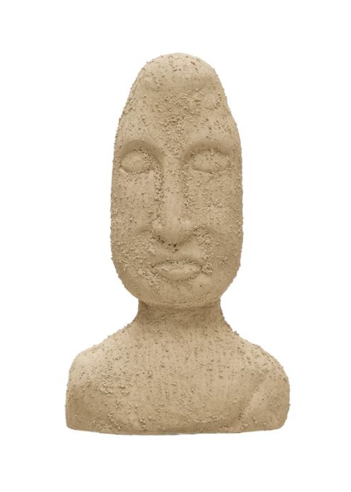 Decor Bust Terracotta Sand Finish Cream 4.75" High by Homeportonline