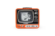 Tin Lunch Box - Retro TV Cartoon Orange by Homeportonline