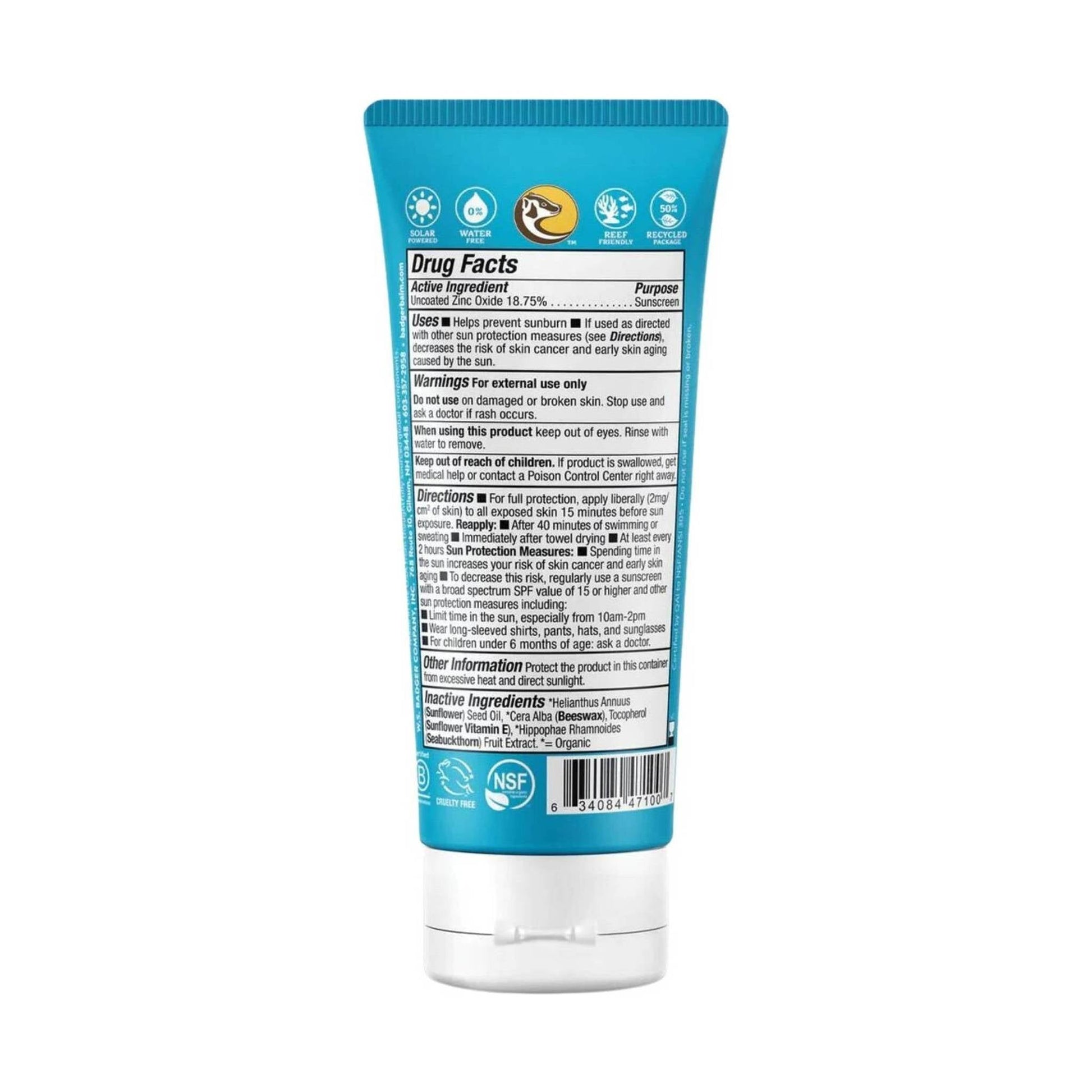 Badger Active Mineral Sunscreen Cream SPF 30 by Lenny's Shoe & Apparel