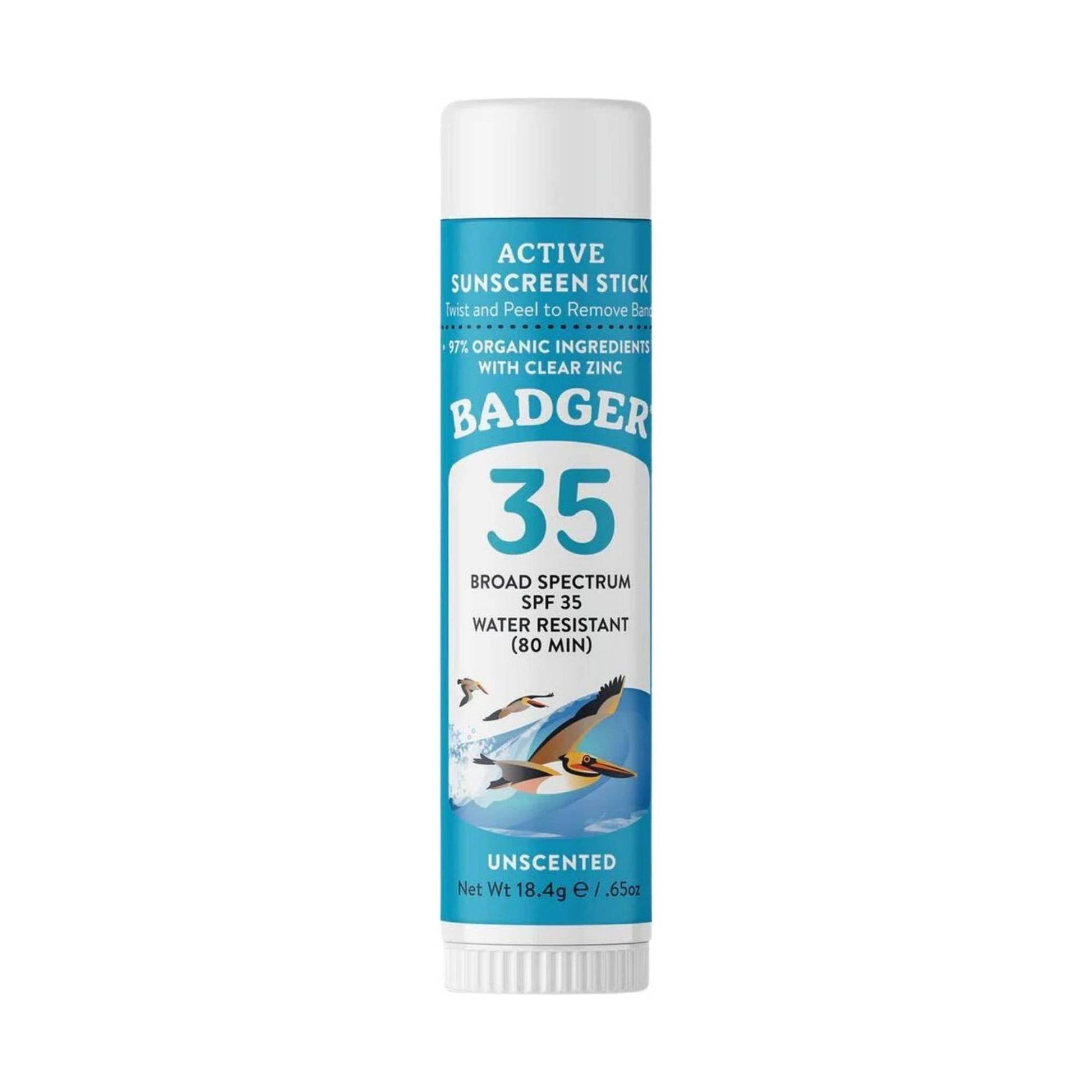 Badger Active Mineral Sunscreen Stick SPF 35 by Lenny's Shoe & Apparel