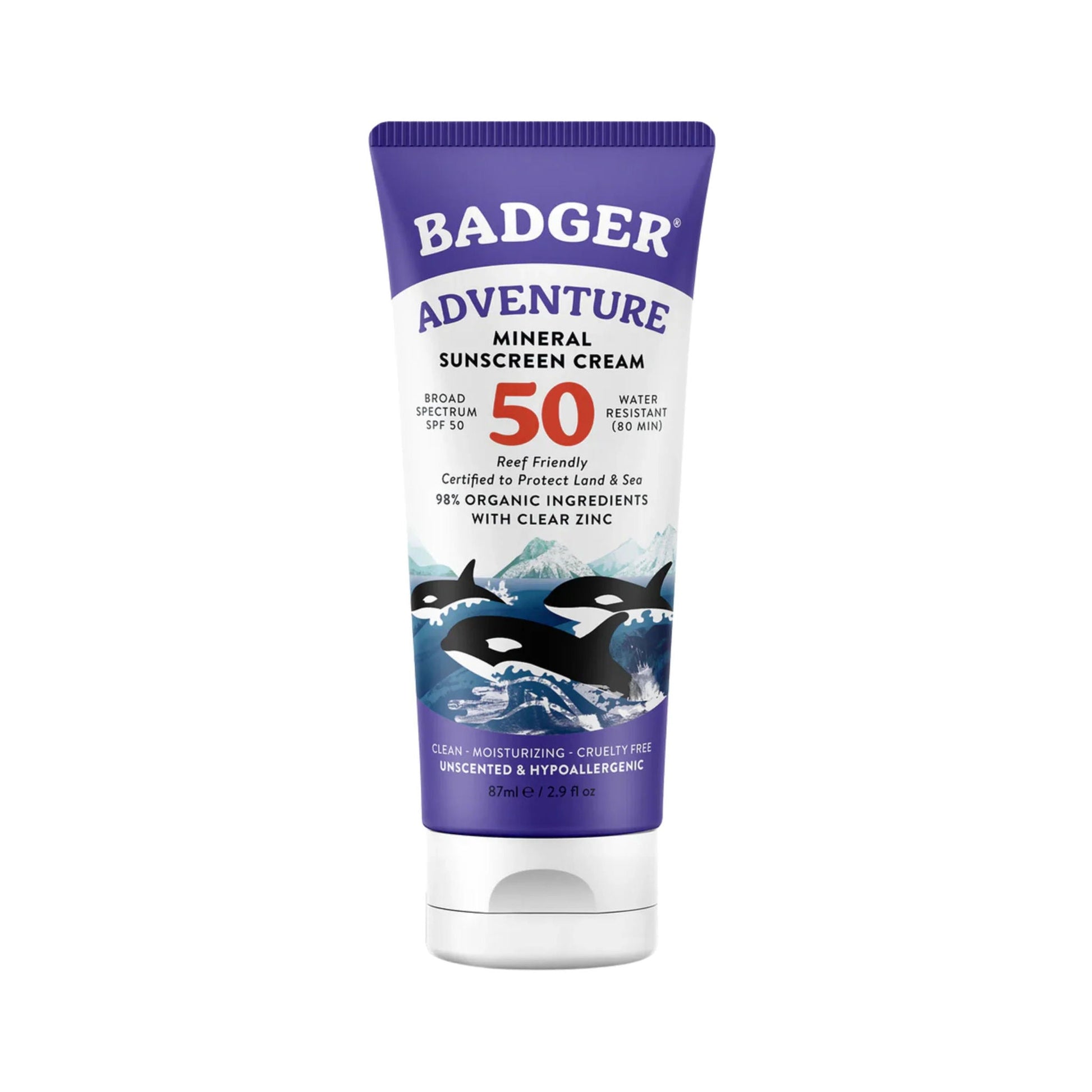 Badger Adventure Sunscreen 2.9oz Cream SPF 50 by Lenny's Shoe & Apparel