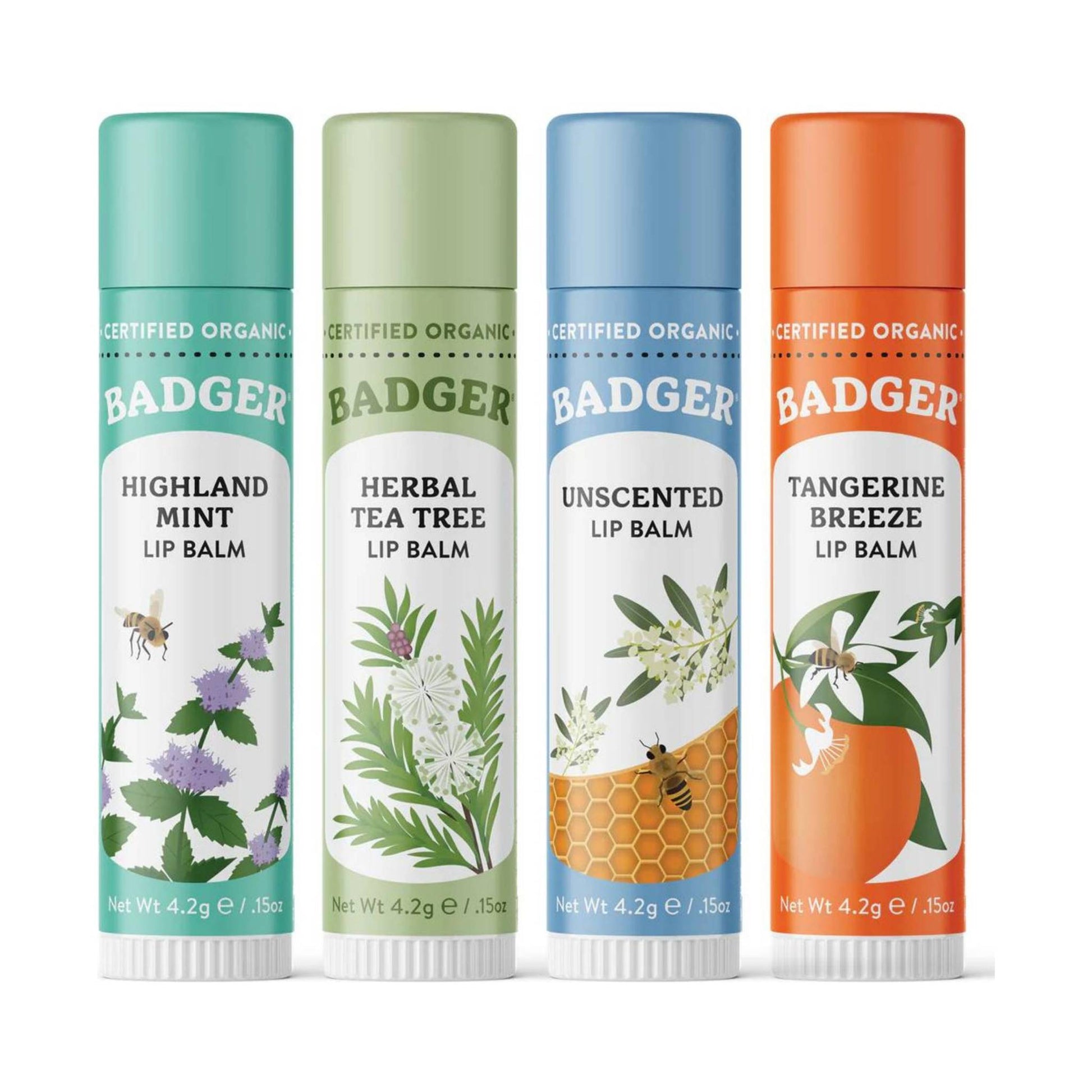 Badger Classic Lip Balm 4-Pack - Green Box by Lenny's Shoe & Apparel