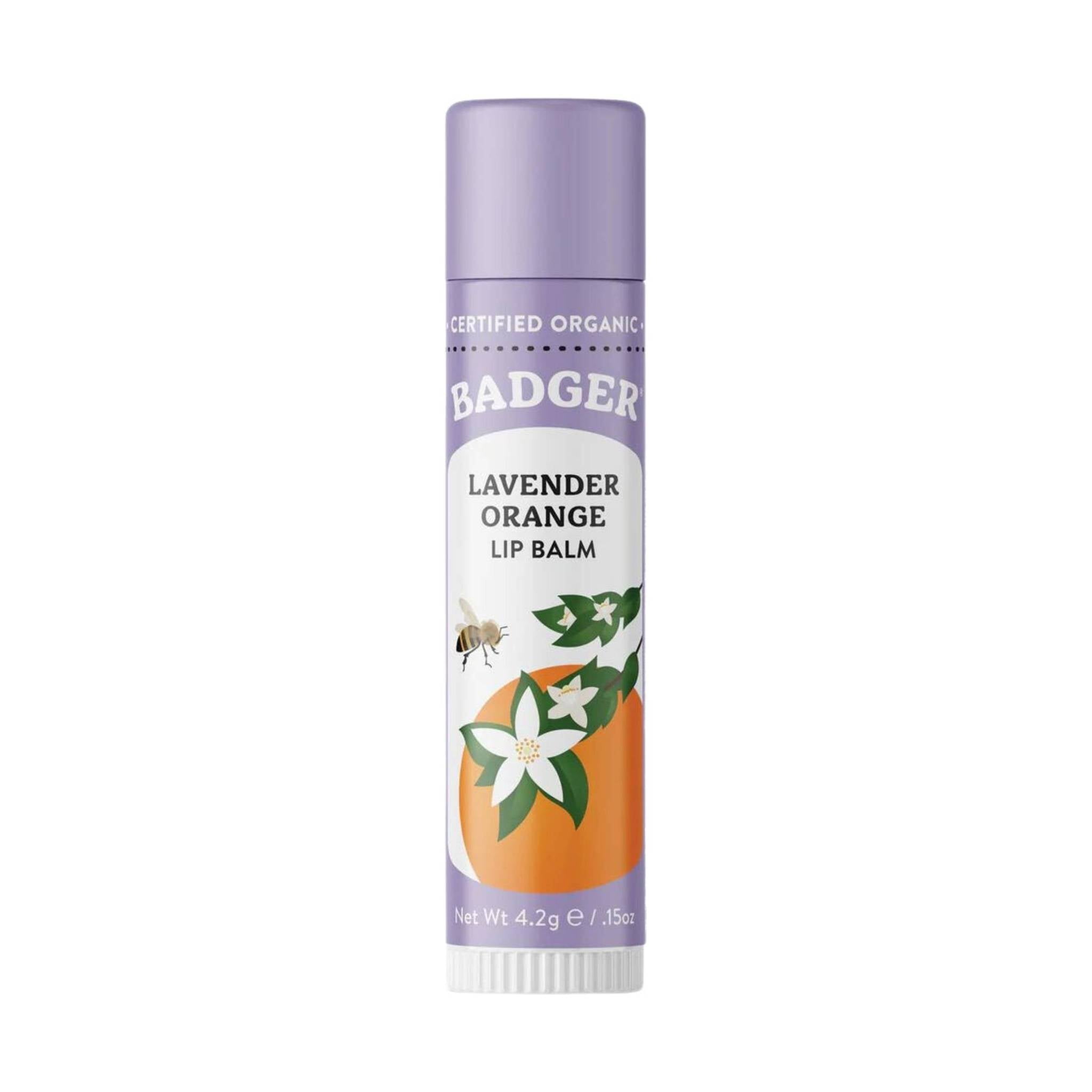 Badger Classic Organic Lip Balm - Lavender Orange by Lenny's Shoe & Apparel