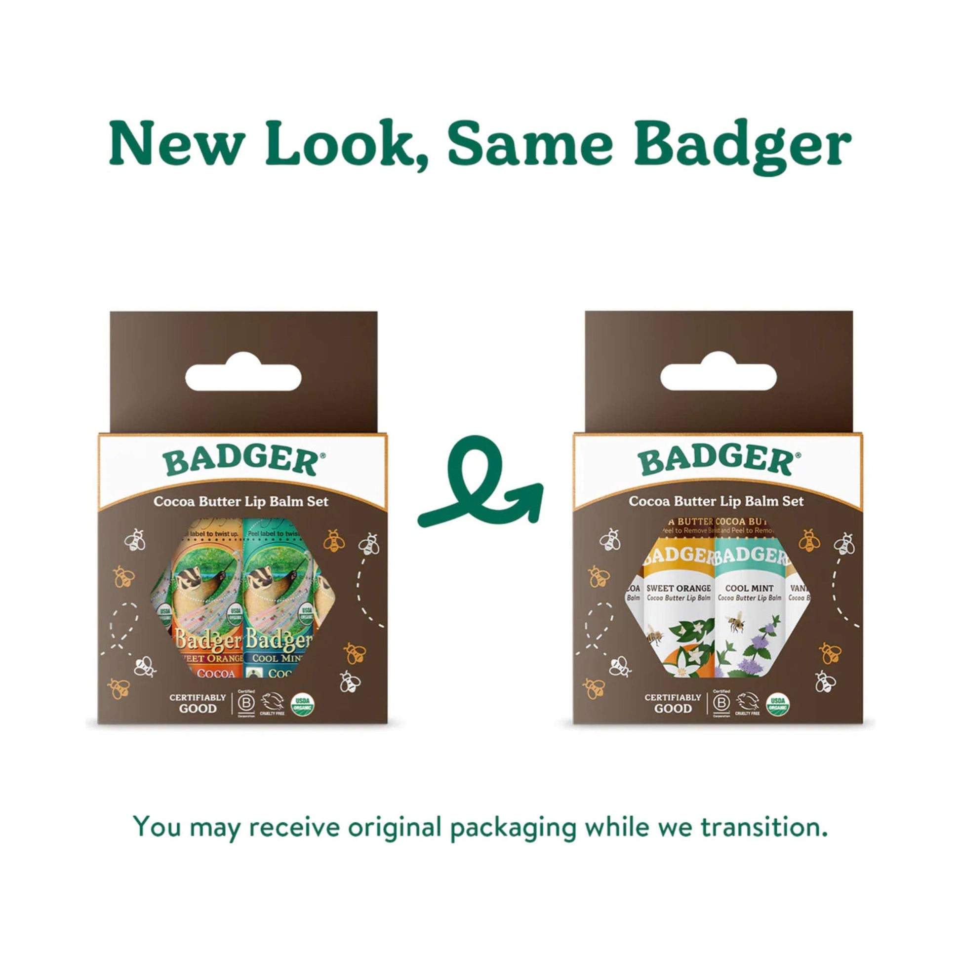 Badger Cocoa Butter Lip Balm 4-Pack - Brown Box by Lenny's Shoe & Apparel