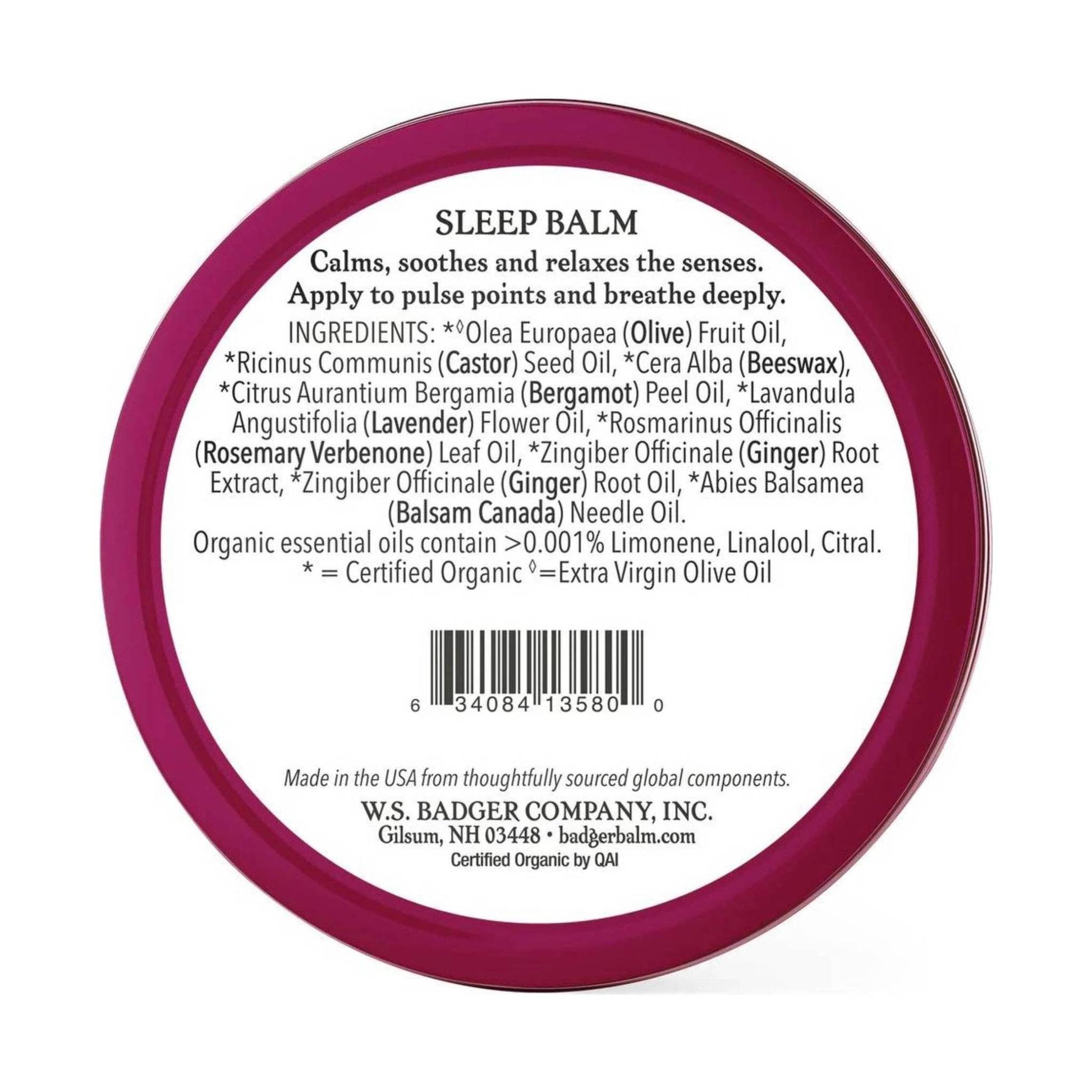 Badger Sleep Balm .75oz Tin by Lenny's Shoe & Apparel