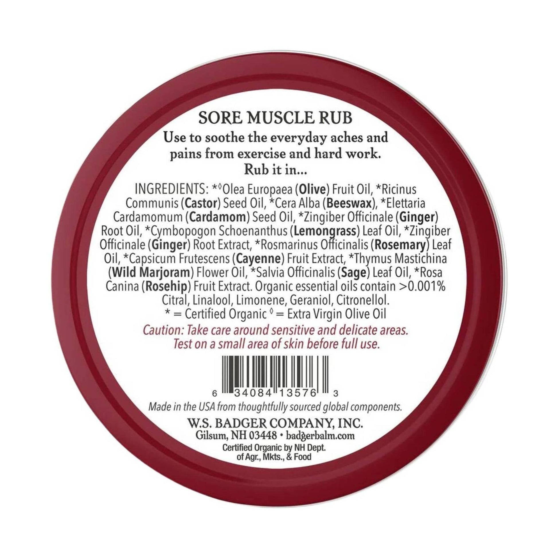 Badger Sore Muscle Rub - 2oz Tin by Lenny's Shoe & Apparel