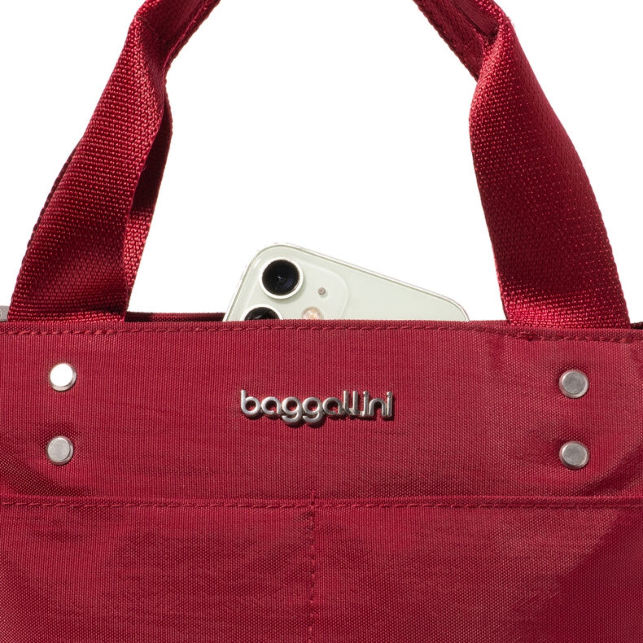 Baggallini Mini Carryall Tote - Ruby Red by Lenny's Shoe & Apparel