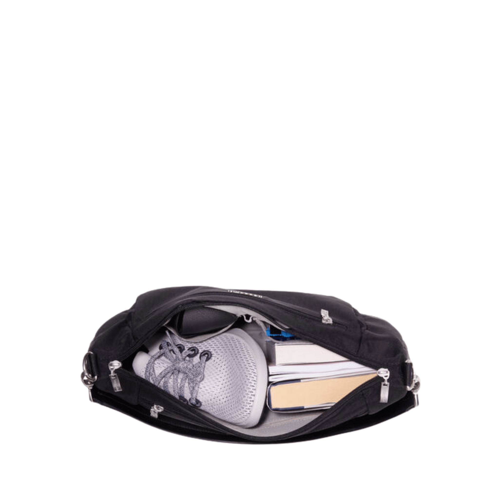 Baggallini Modern Everywhere Half Moon Messenger - Black by Lenny's Shoe & Apparel