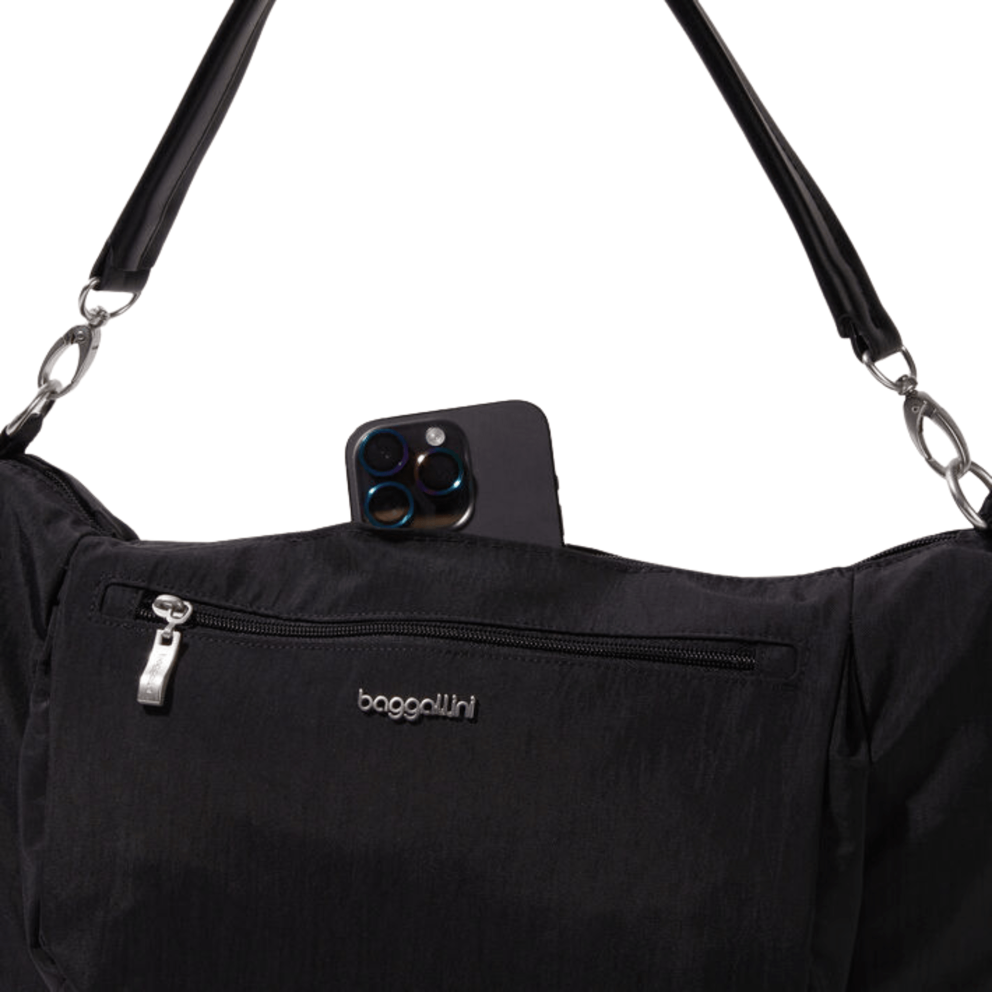 Baggallini Modern Everywhere Half Moon Messenger - Black by Lenny's Shoe & Apparel