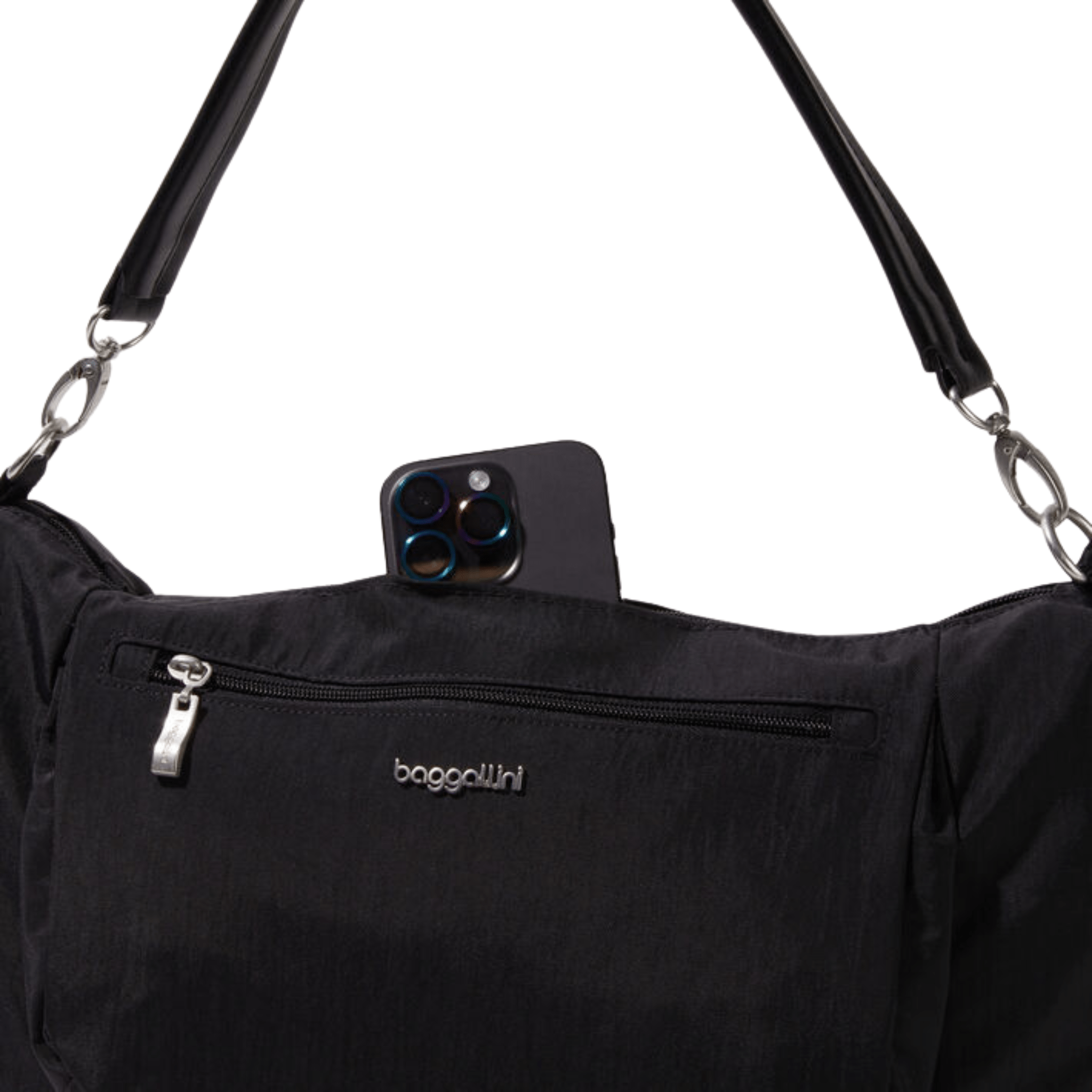 Baggallini Modern Everywhere Half Moon Messenger - Black by Lenny's Shoe & Apparel
