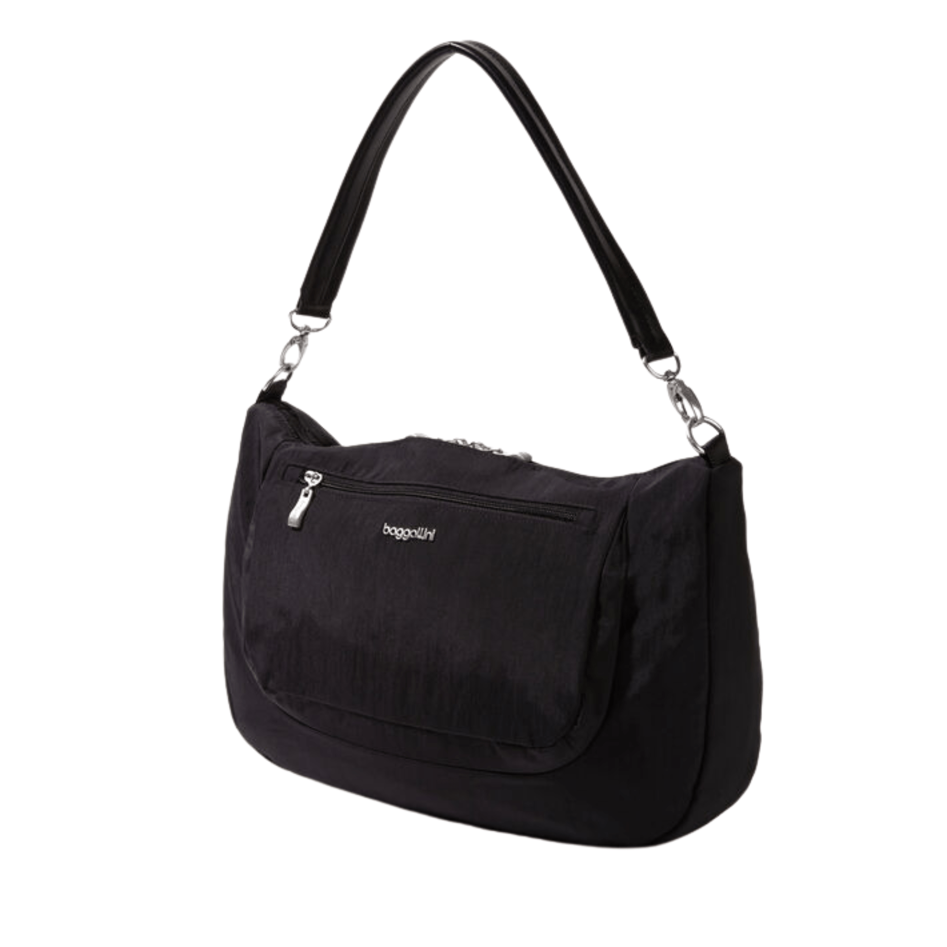 Baggallini Modern Everywhere Half Moon Messenger - Black by Lenny's Shoe & Apparel