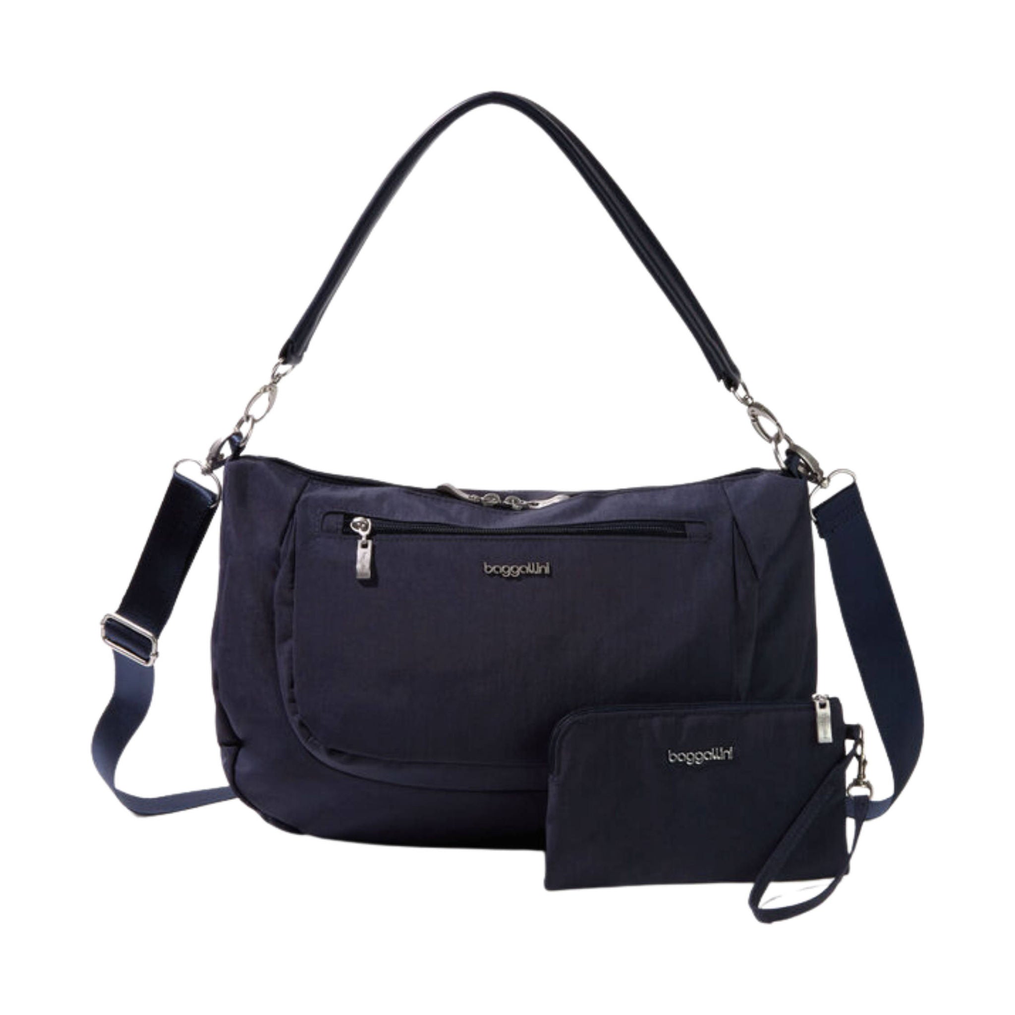 Baggallini Modern Everywhere Half Moon Messenger - French Navy by Lenny's Shoe & Apparel