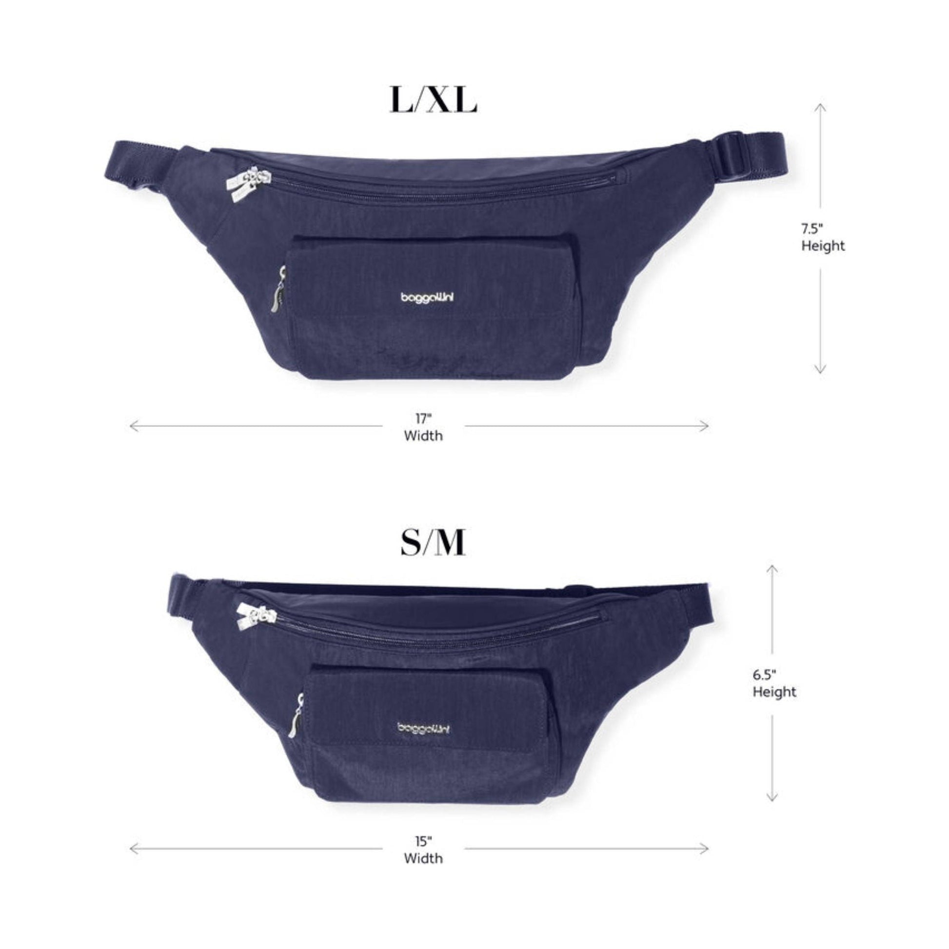 Baggallini Modern Everywhere Waist Pack Sling - French Navy by Lenny's Shoe & Apparel