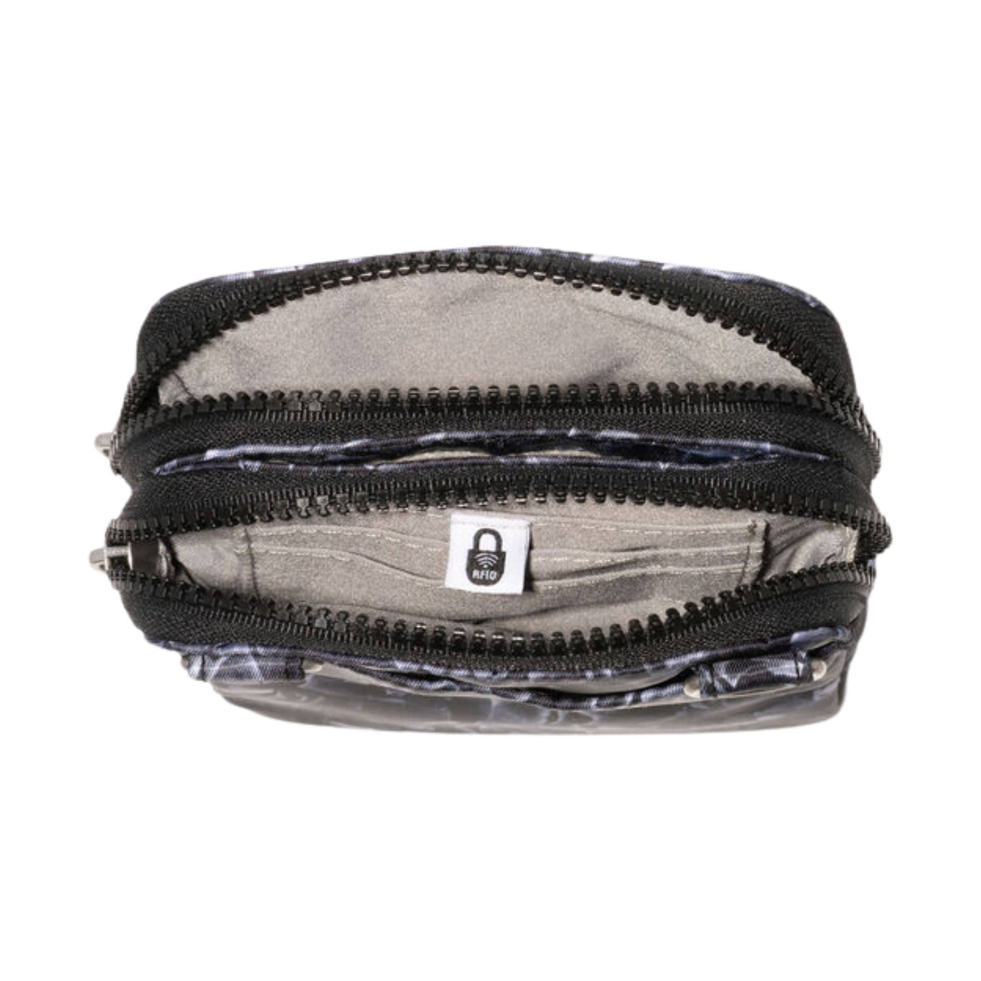 Baggallini Modern Take Two RFID Crossbody - Black Divine Rose by Lenny's Shoe & Apparel