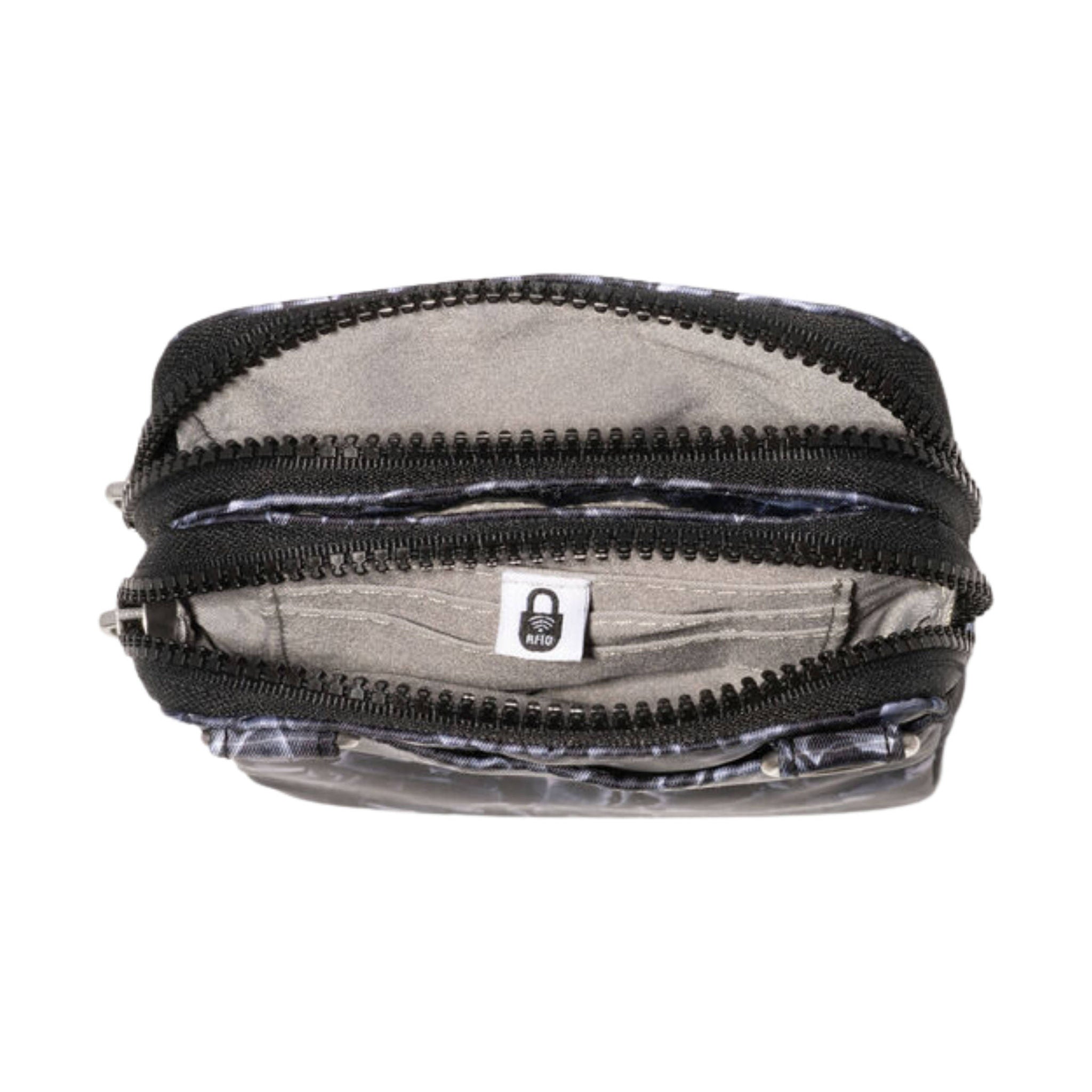 Baggallini Modern Take Two RFID Crossbody - Black Divine Rose by Lenny's Shoe & Apparel