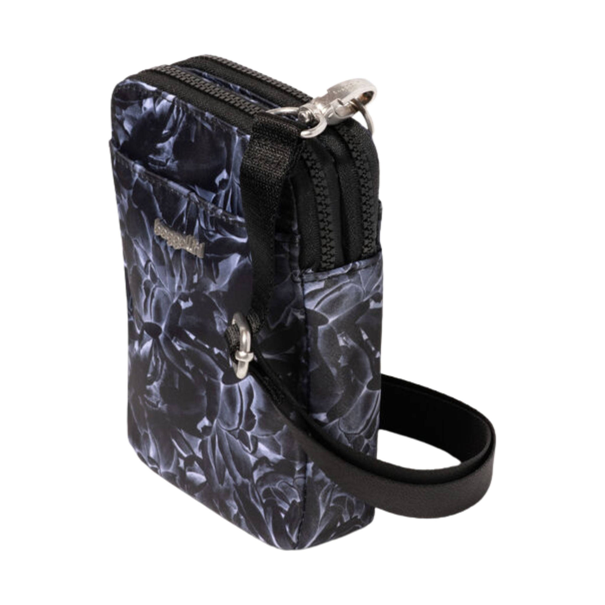 Baggallini Modern Take Two RFID Crossbody - Black Divine Rose by Lenny's Shoe & Apparel