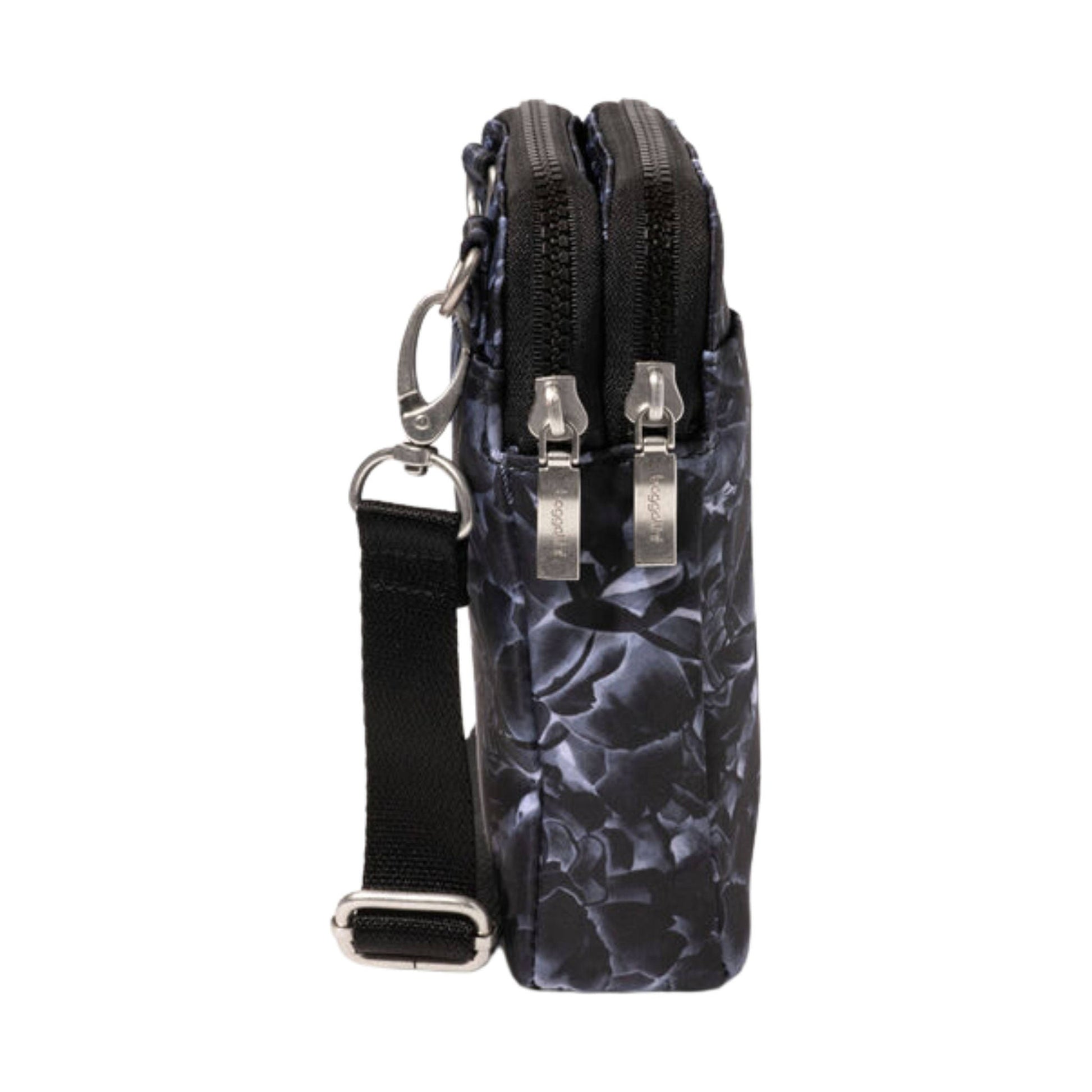 Baggallini Modern Take Two RFID Crossbody - Black Divine Rose by Lenny's Shoe & Apparel