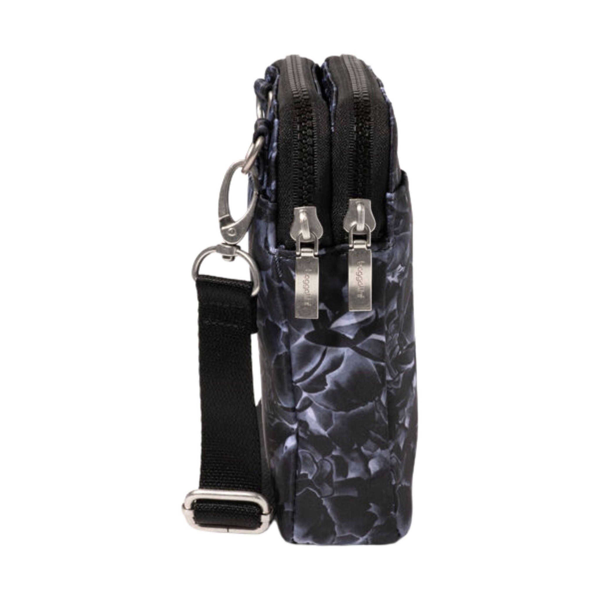 Baggallini Modern Take Two RFID Crossbody - Black Divine Rose by Lenny's Shoe & Apparel