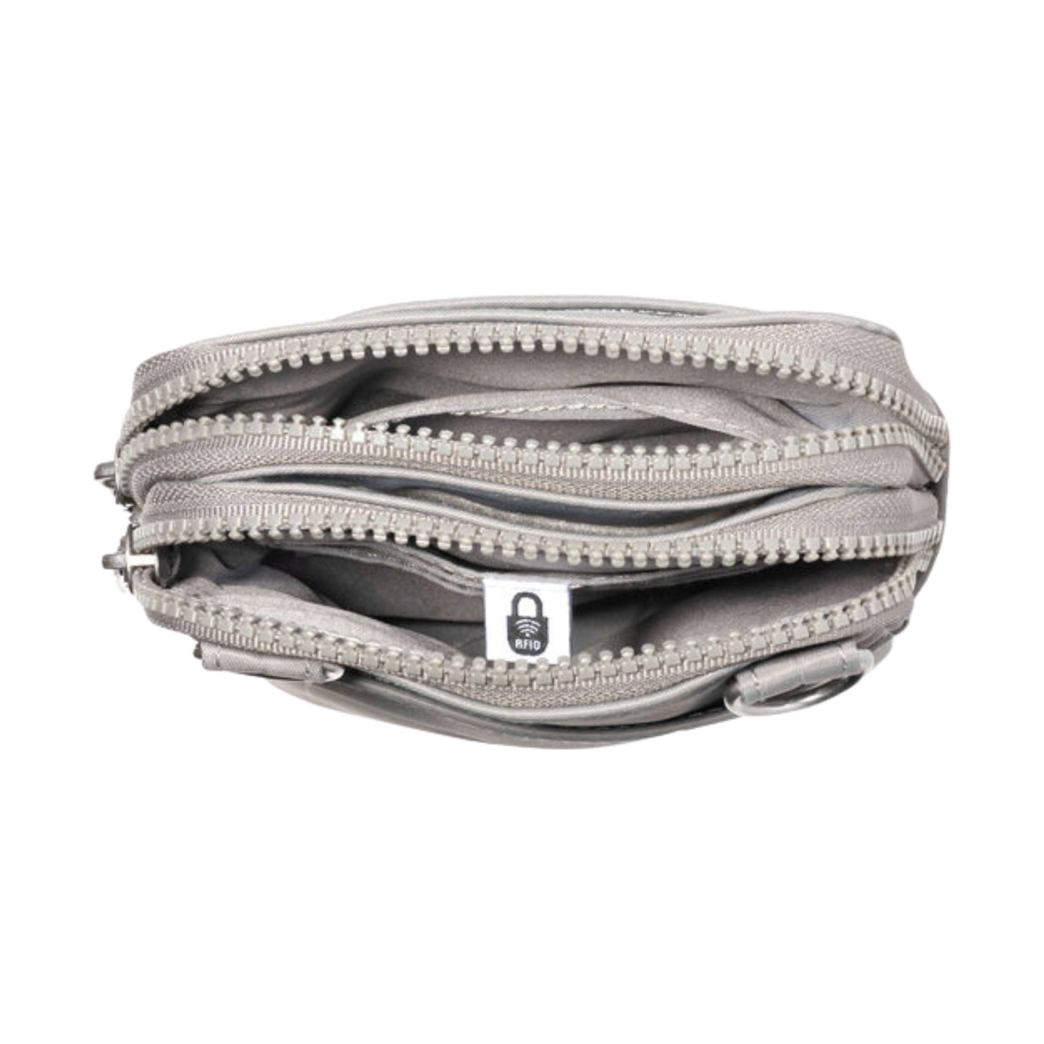 Baggallini Modern Take Two RFID Crossbody - Steel Grey Twill by Lenny's Shoe & Apparel