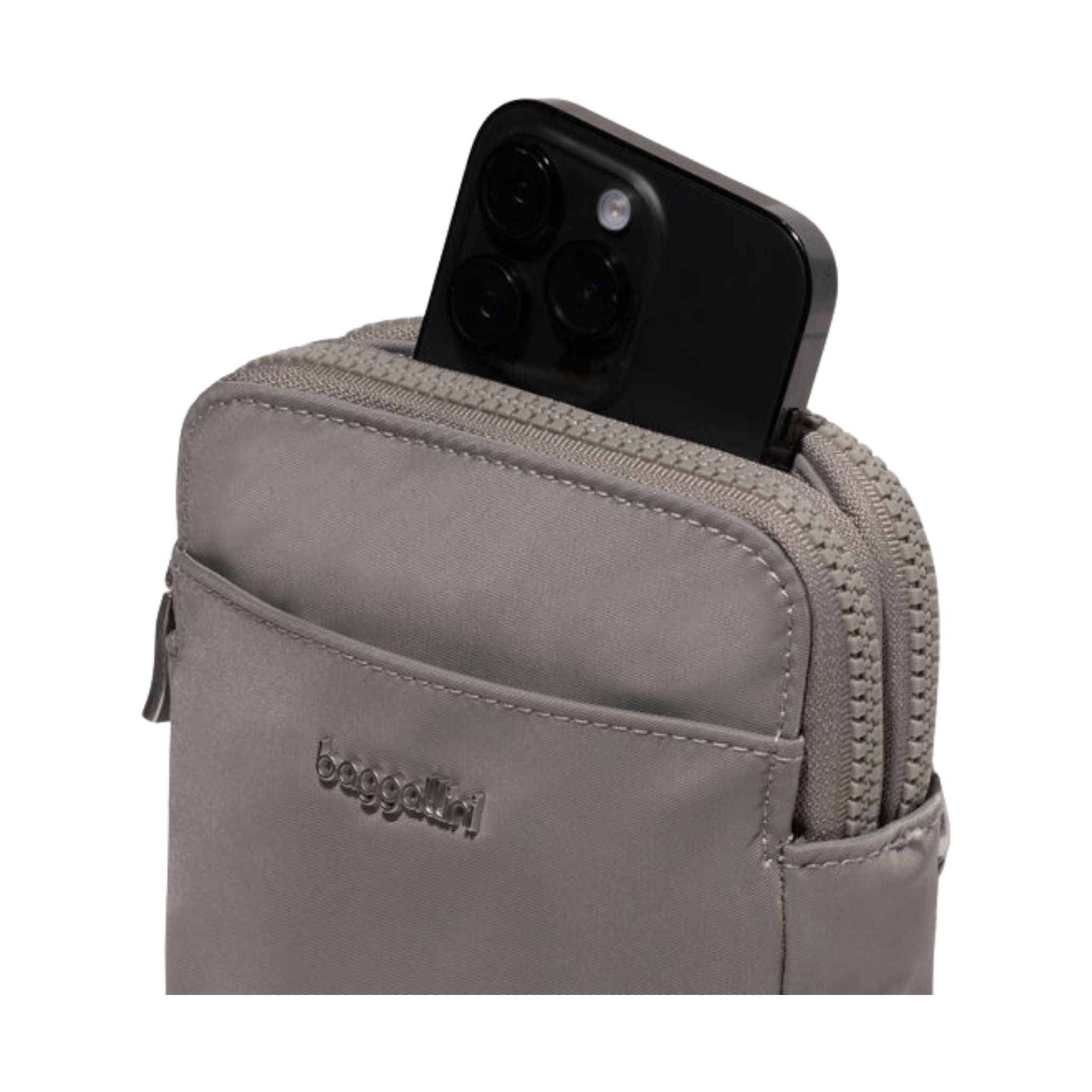 Baggallini Modern Take Two RFID Crossbody - Steel Grey Twill by Lenny's Shoe & Apparel