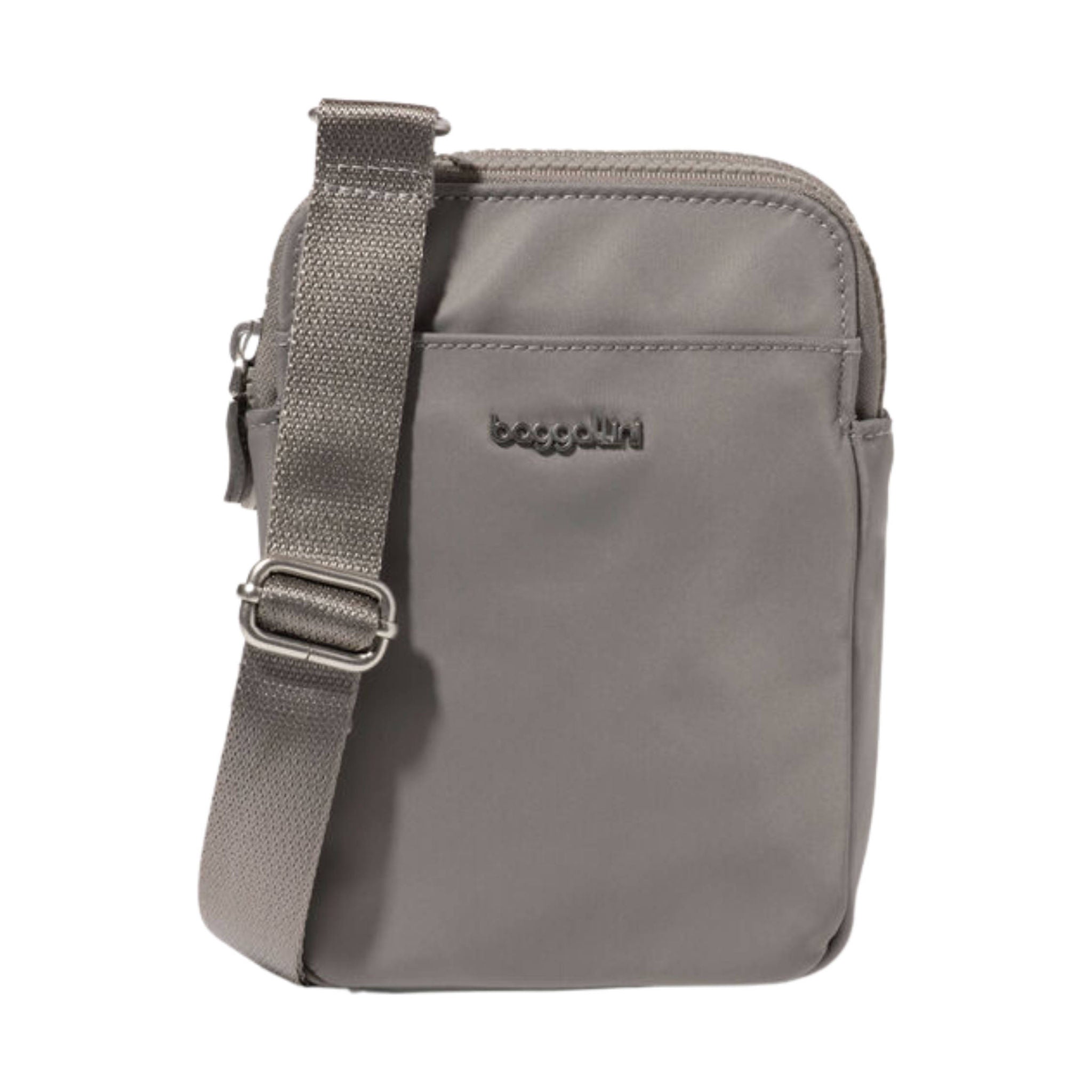 Baggallini Modern Take Two RFID Crossbody - Steel Grey Twill by Lenny's Shoe & Apparel